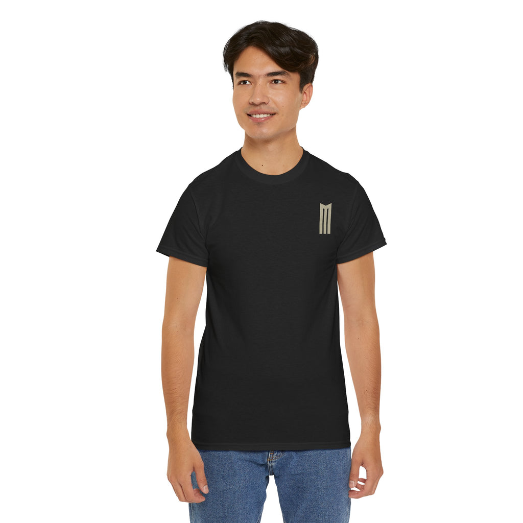MHADLY CREW-NECK T-SHIRT 100% COTTON BLACK