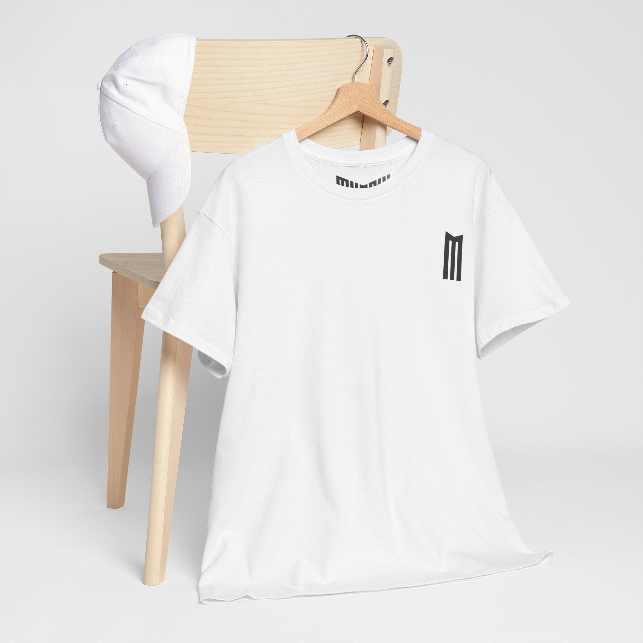 T-SHIRT MHADLY GIROCOLLO 100% COTONE COLORE BIANCO