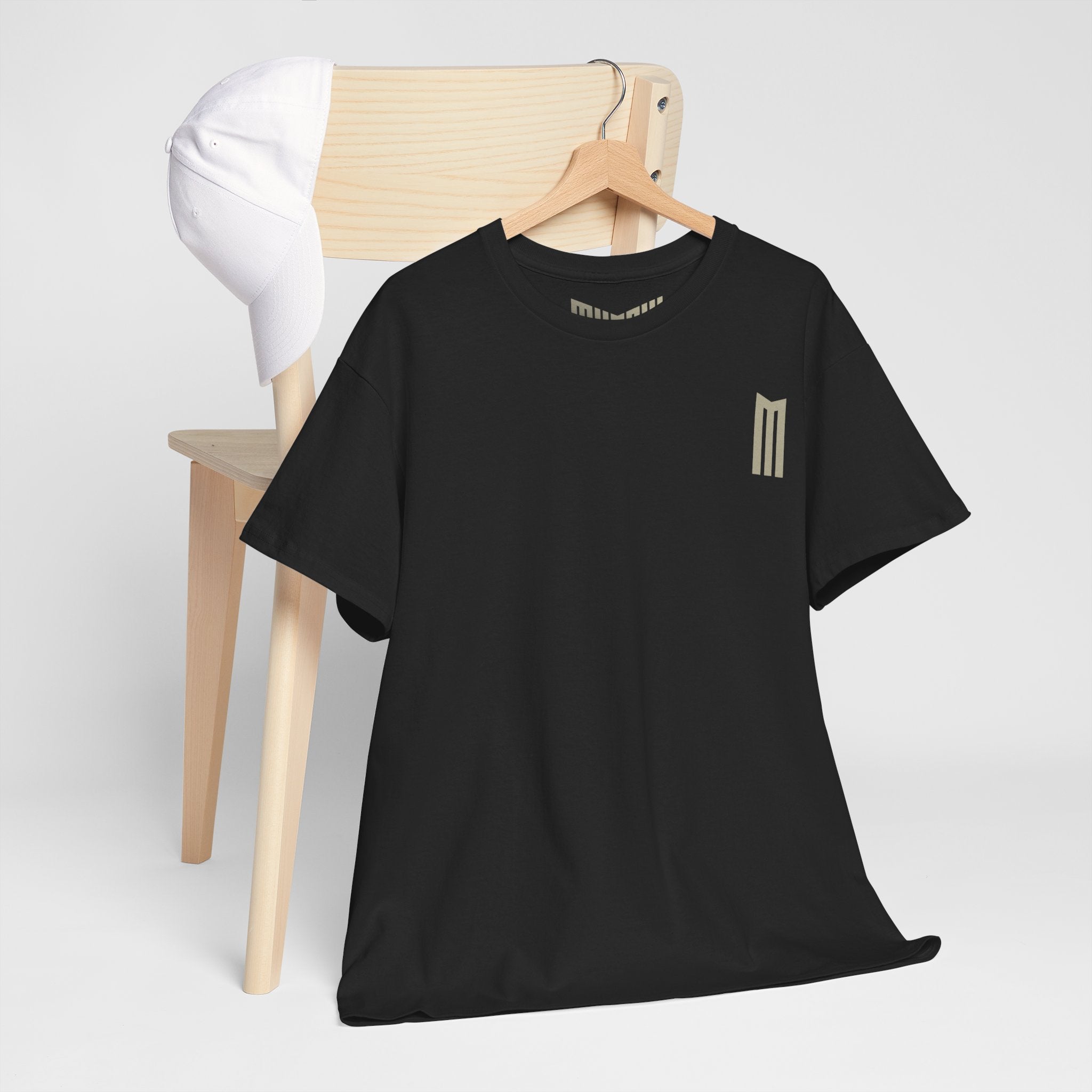 MHADLY CREW-NECK T-SHIRT 100% COTTON BLACK