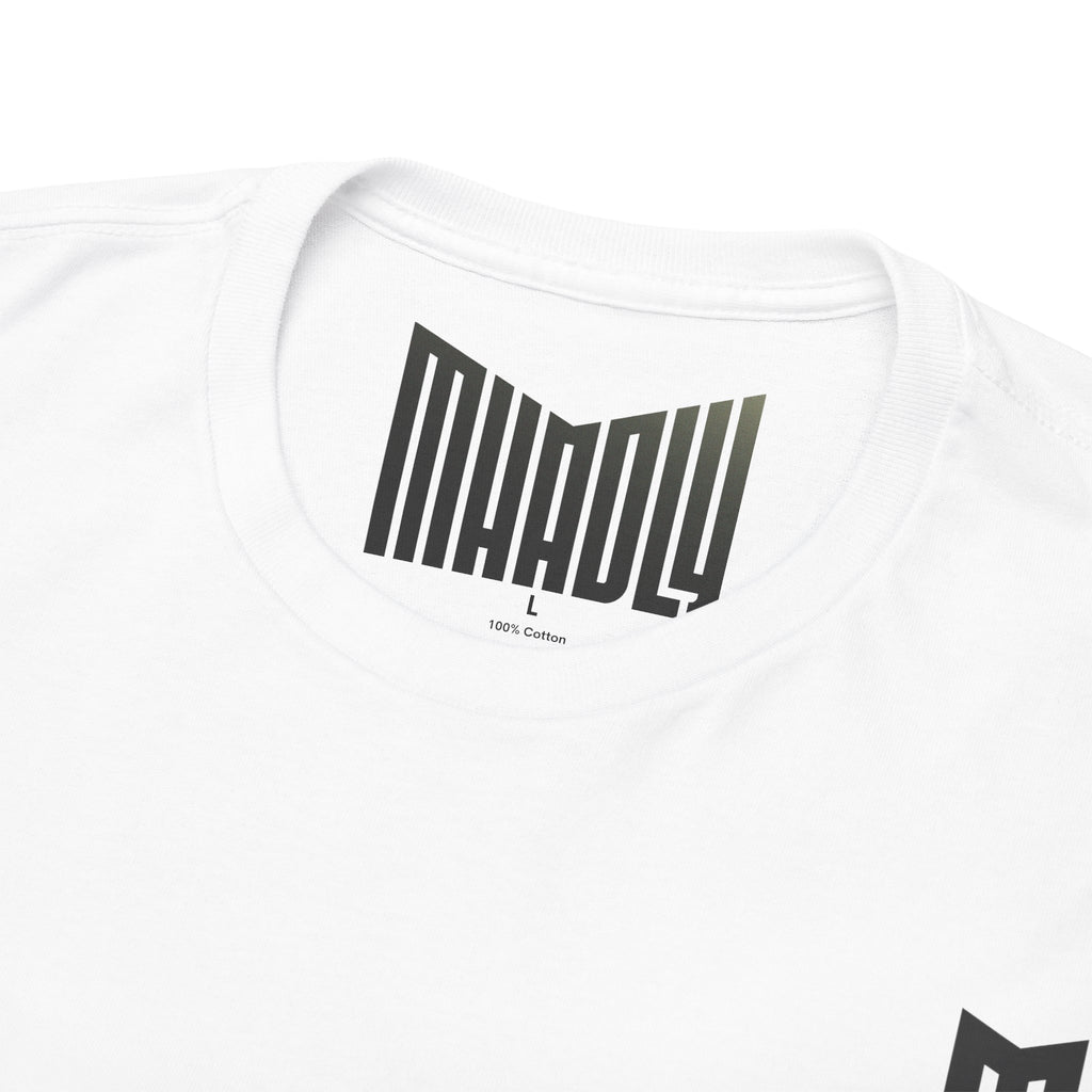 T-SHIRT MHADLY GIROCOLLO 100% COTONE COLORE BIANCO