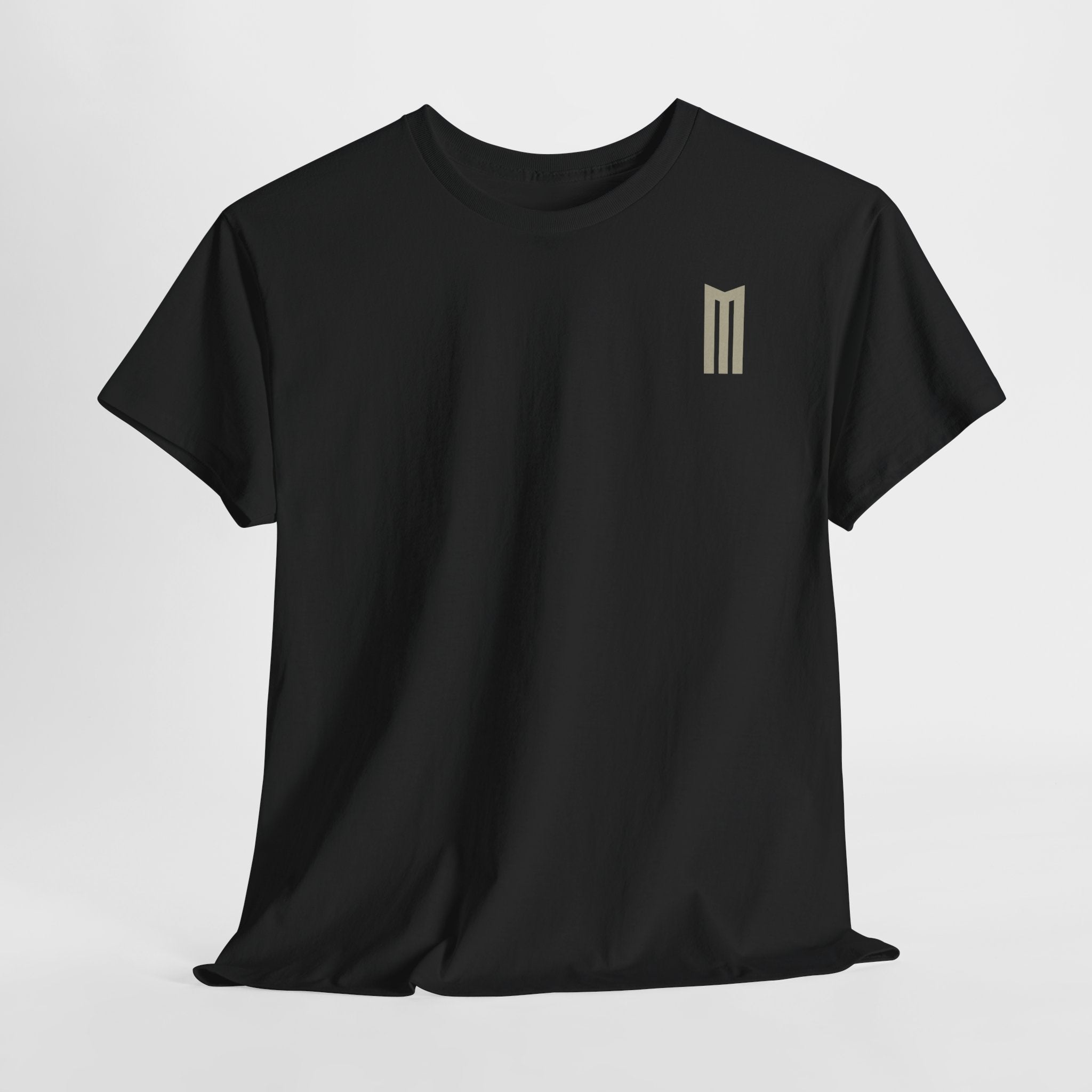 MHADLY CREW-NECK T-SHIRT 100% COTTON BLACK