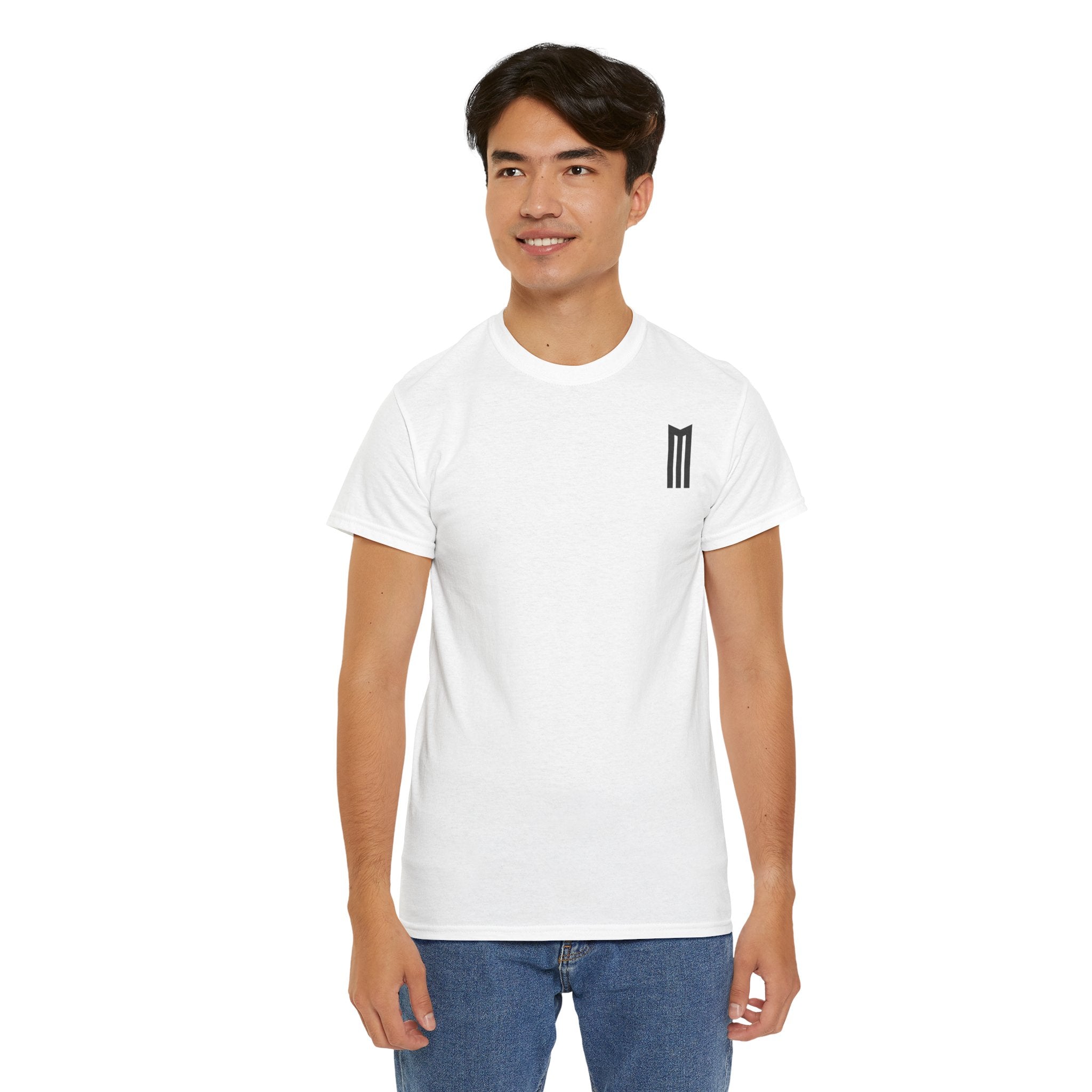T-SHIRT MHADLY GIROCOLLO 100% COTONE COLORE BIANCO