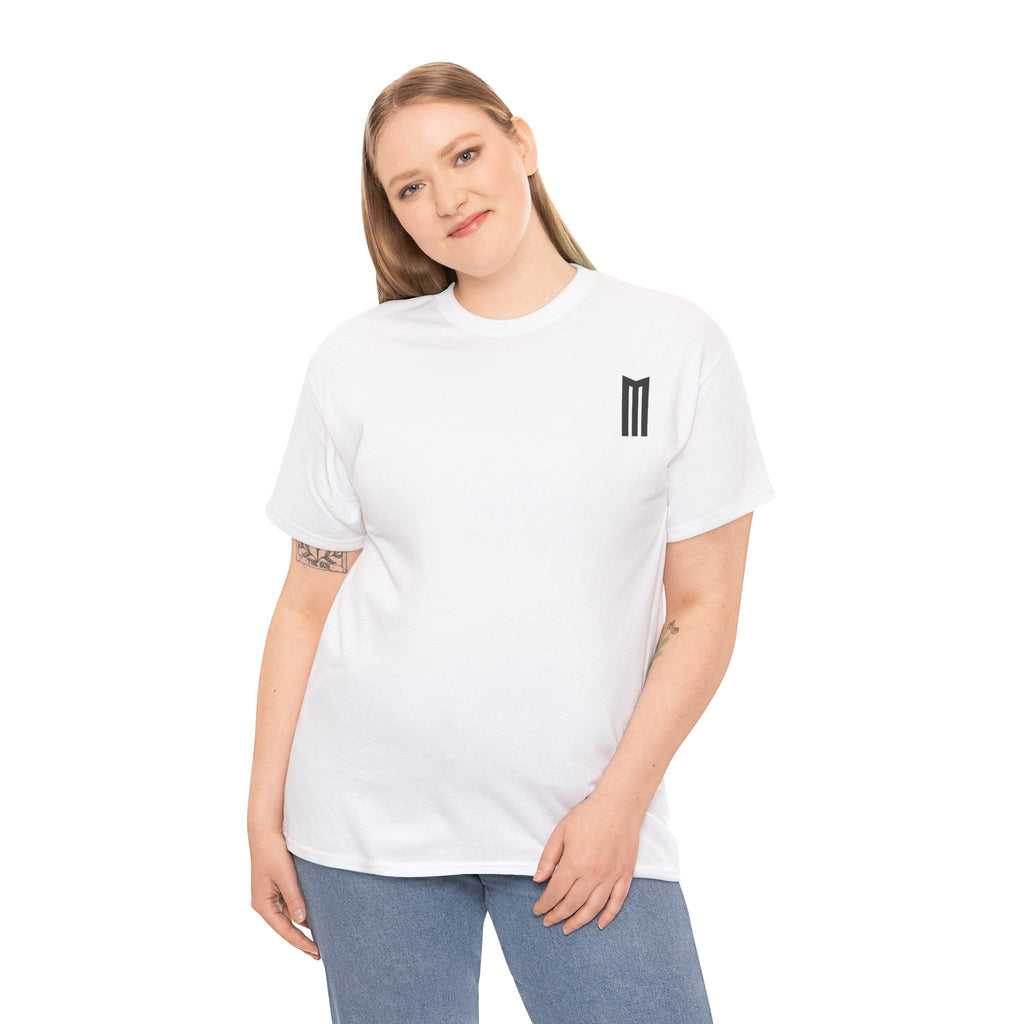 T-SHIRT MHADLY GIROCOLLO 100% COTONE COLORE BIANCO