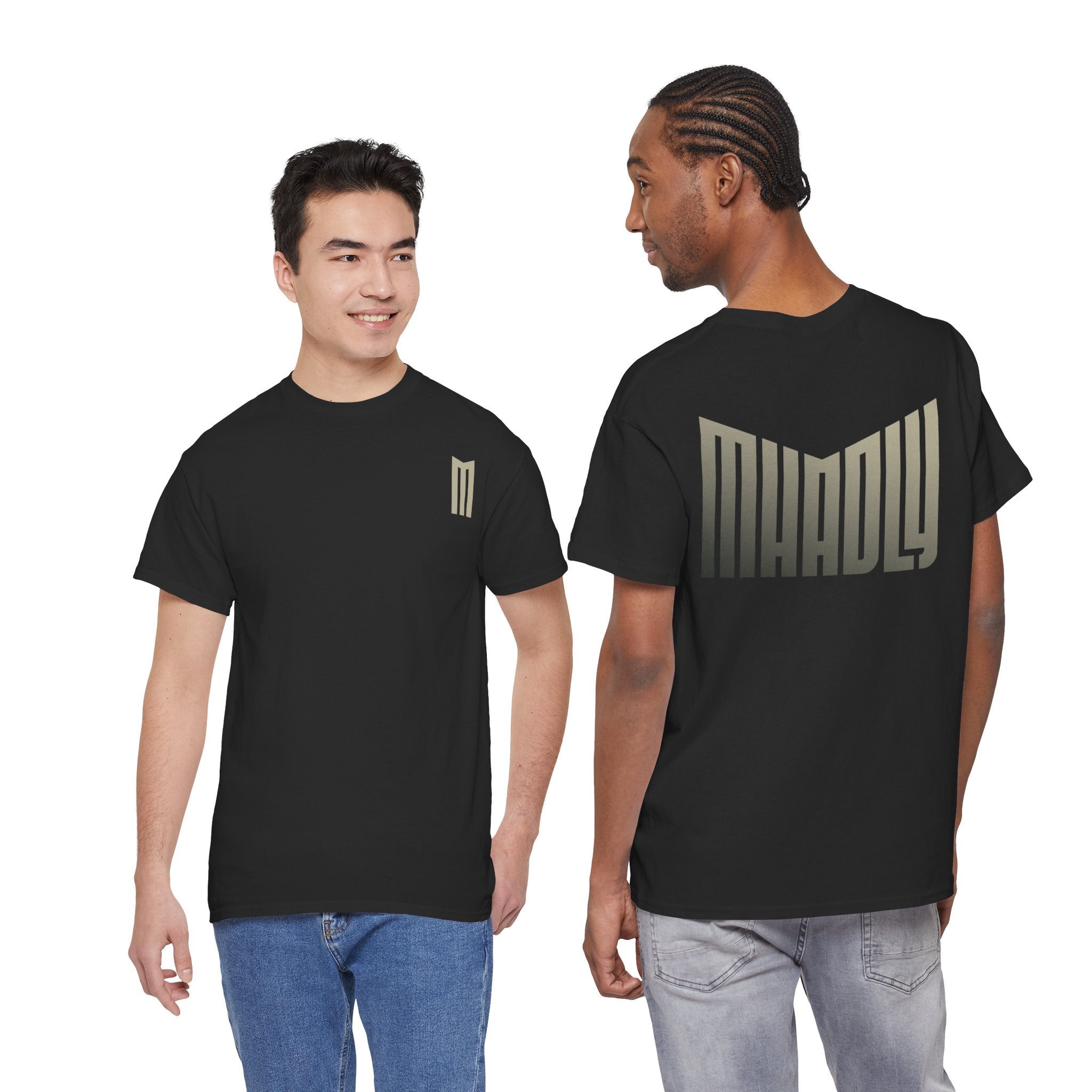 MHADLY CREW-NECK T-SHIRT 100% COTTON BLACK