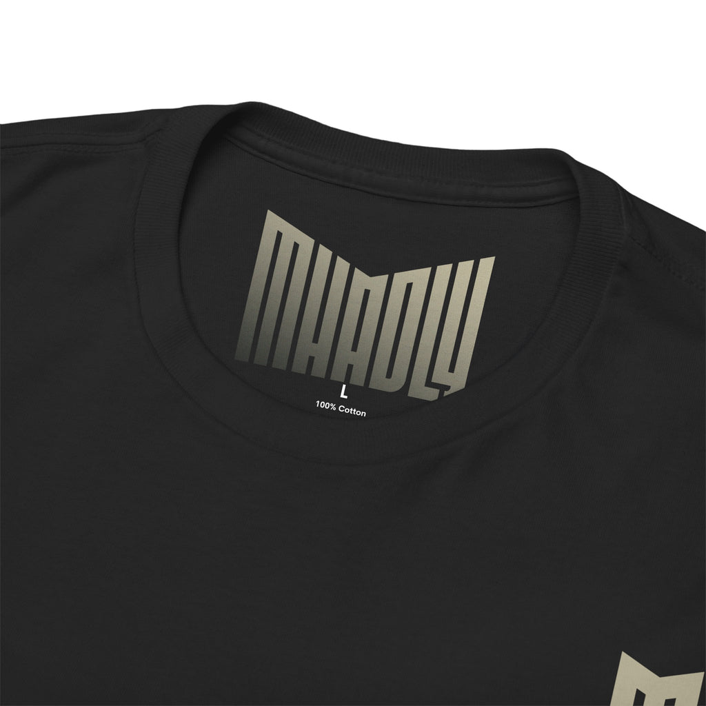 MHADLY CREW-NECK T-SHIRT 100% COTTON BLACK