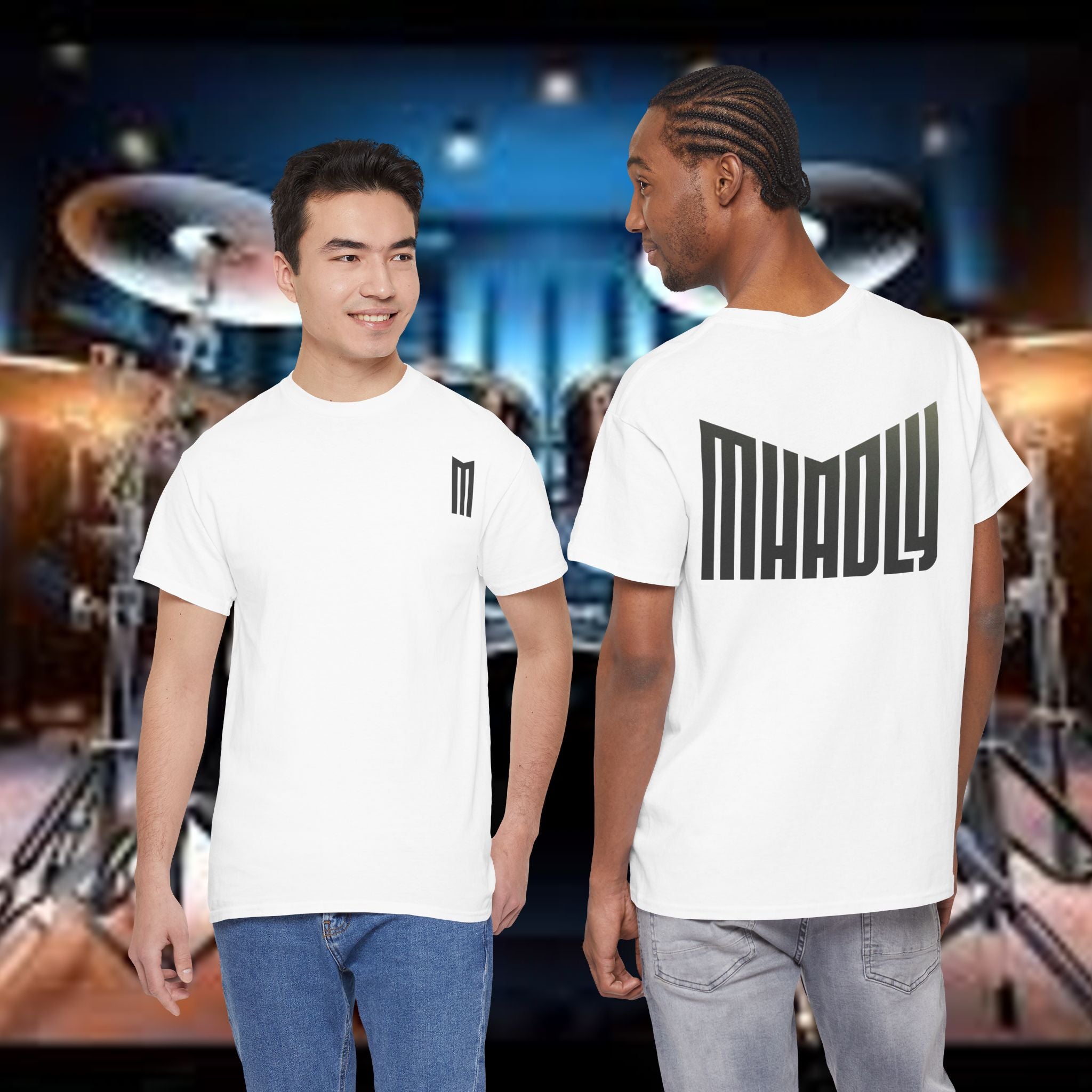 T-SHIRT MHADLY GIROCOLLO 100% COTONE COLORE BIANCO