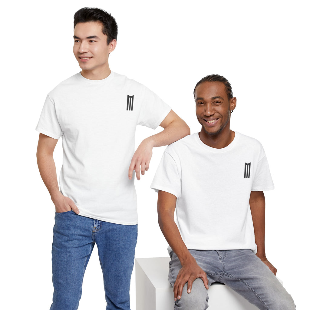 T-SHIRT MHADLY GIROCOLLO 100% COTONE COLORE BIANCO