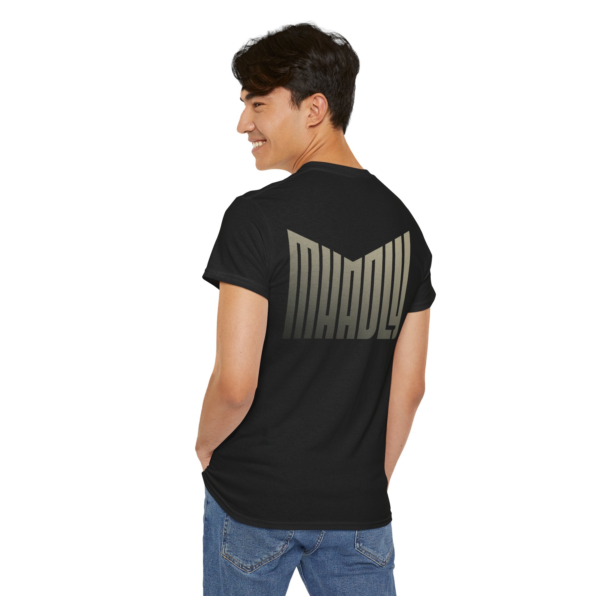 MHADLY CREW-NECK T-SHIRT 100% COTTON BLACK