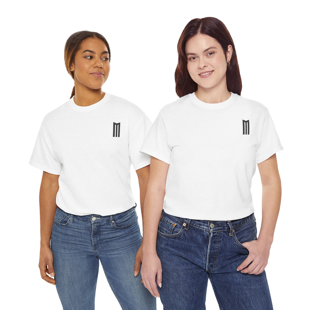 T-SHIRT MHADLY GIROCOLLO 100% COTONE COLORE BIANCO