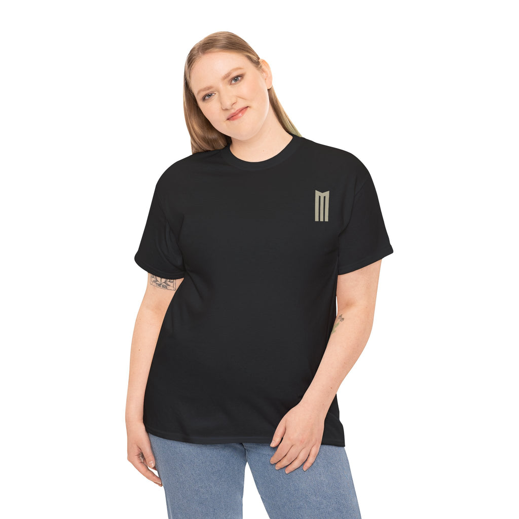 MHADLY CREW-NECK T-SHIRT 100% COTTON BLACK