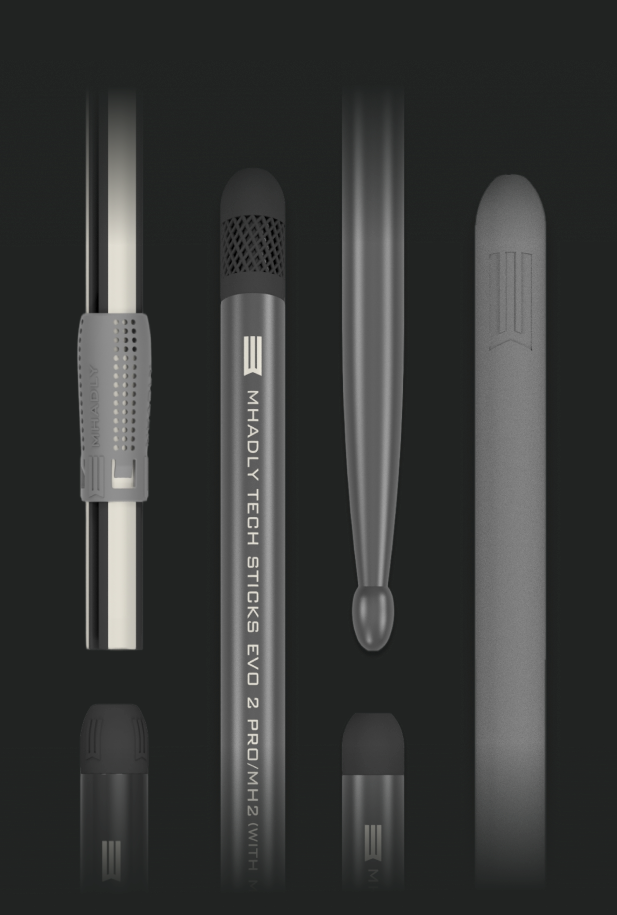 bacchette batteria professionali con tecnologia anti vibrazioni - tecnologia mhadly - strumenti musicali per percussioni