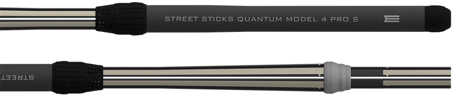 Street Sticks Quantum Model Four Pro S, bacchette batteria tecniche con 6 terminali a massa progressiva per articolazione raffinata