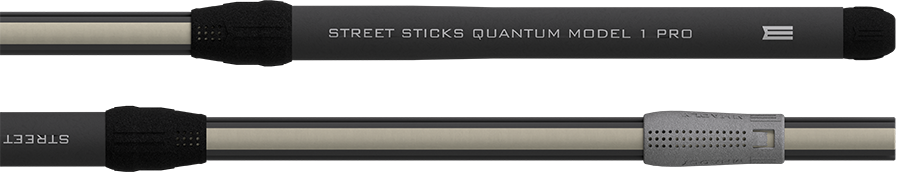 Street Sticks Quantum Model One Pro S, bacchette batteria professionali con 3 terminali a massa progressiva per massimo impatto