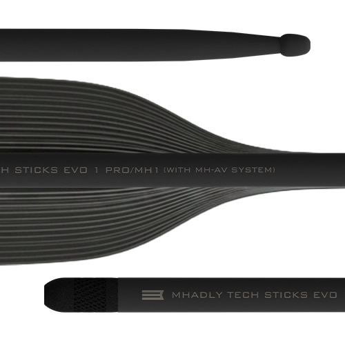 Mhadly Tech Sticks Evo Pro MH1, lightweight composite drumsticks for maximum flexibility