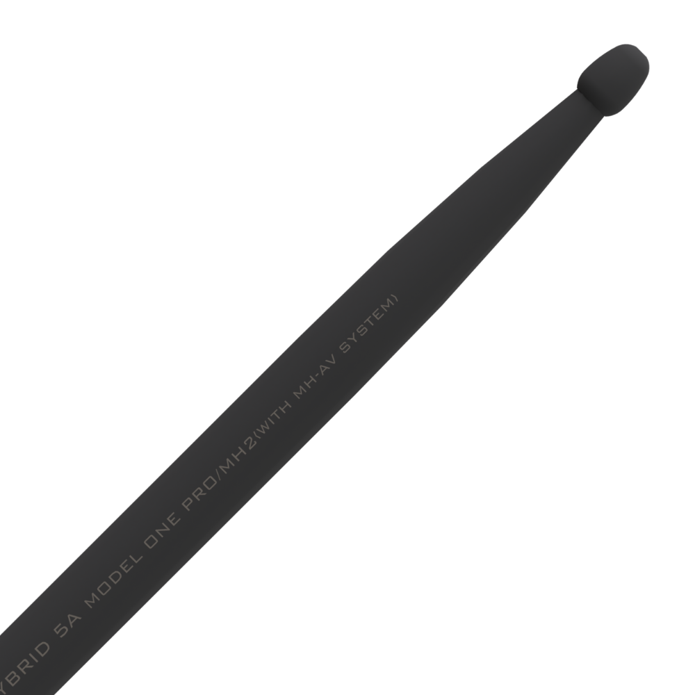 professional drumsticks with anti-vibration technology hybrid 5a mh2 mhadly tip perspective