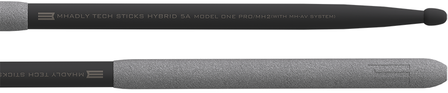 Mhadly Tech Sticks Hybrid Pro 5A, baguettes de batterie en composite avec amortisseur interne