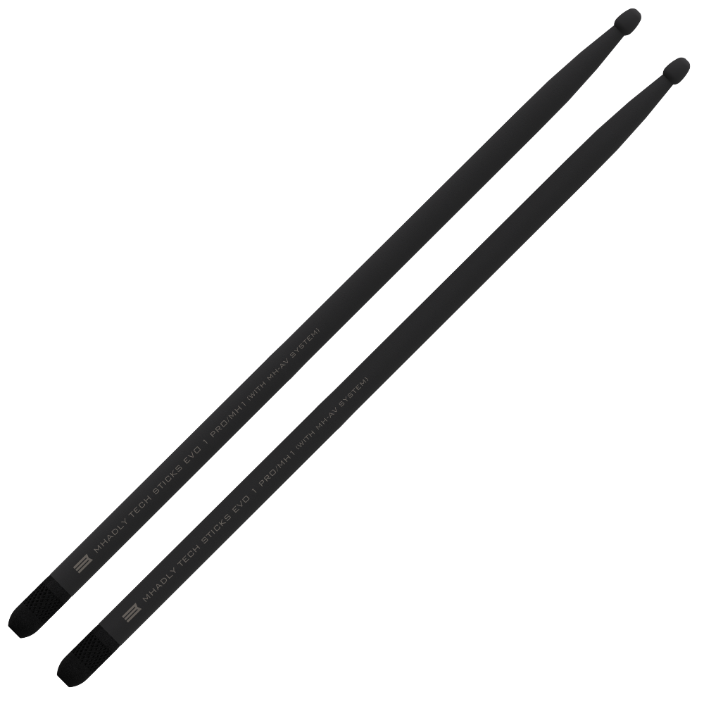 Mhadly Evolution professional drumsticks with integrated MH-AV vibration damping system
