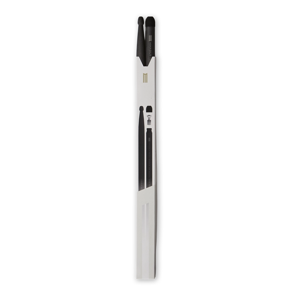 bacchette per batteria con tecnologia anti vibrazione modello tech sticks dettaglio pack con punta terminale modello model one 5b mh2