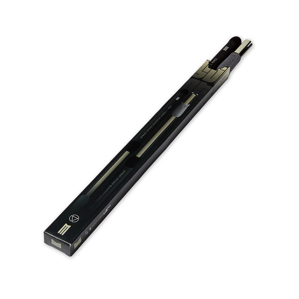 bacchette per batteria con tecnologia anti vibrazione modello tech sticks dettaglio pack con punta terminale modello street sticks quantum model   1 pro 