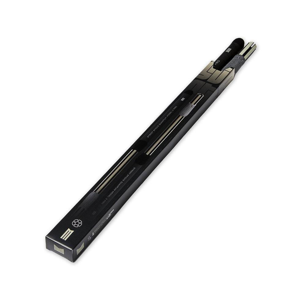 bacchette per batteria con tecnologia anti vibrazione modello tech sticks dettaglio pack con punta terminale modello street sticks quantum model  3pro  